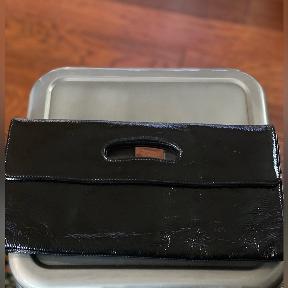 Hobo Black Patent Leather  Clutch
